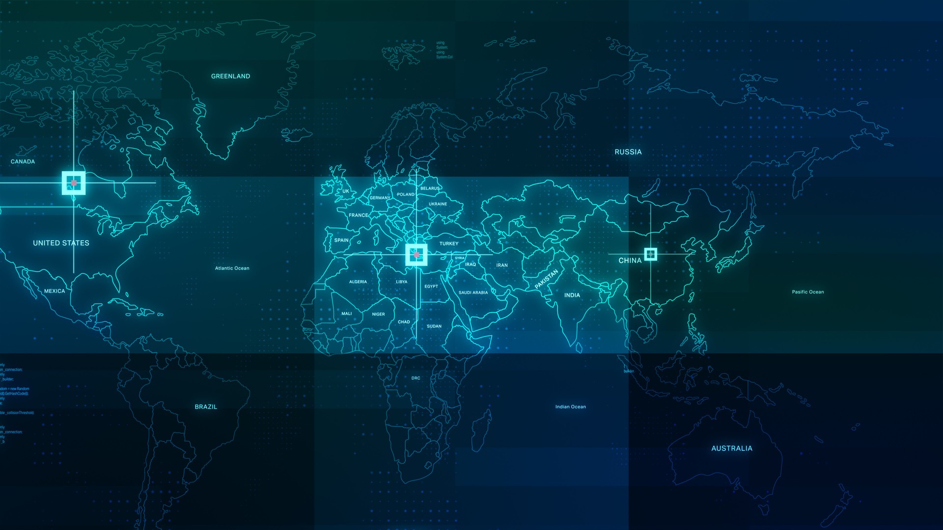 4K Networking map background (loopable)